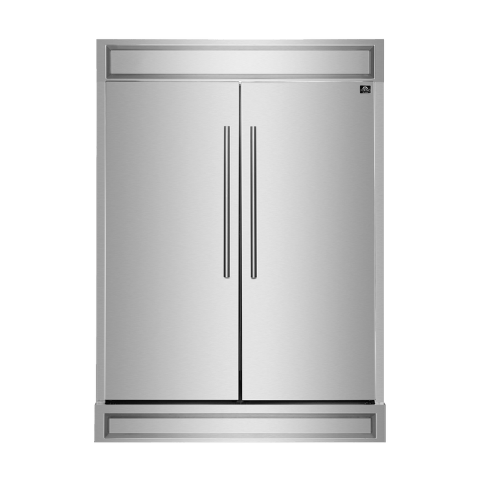 FORNO Appliance Package - 48" Gas Range, 60" Refrigerator, Microwave Drawer, Dishwasher, AP-FFSGS6244-48-26