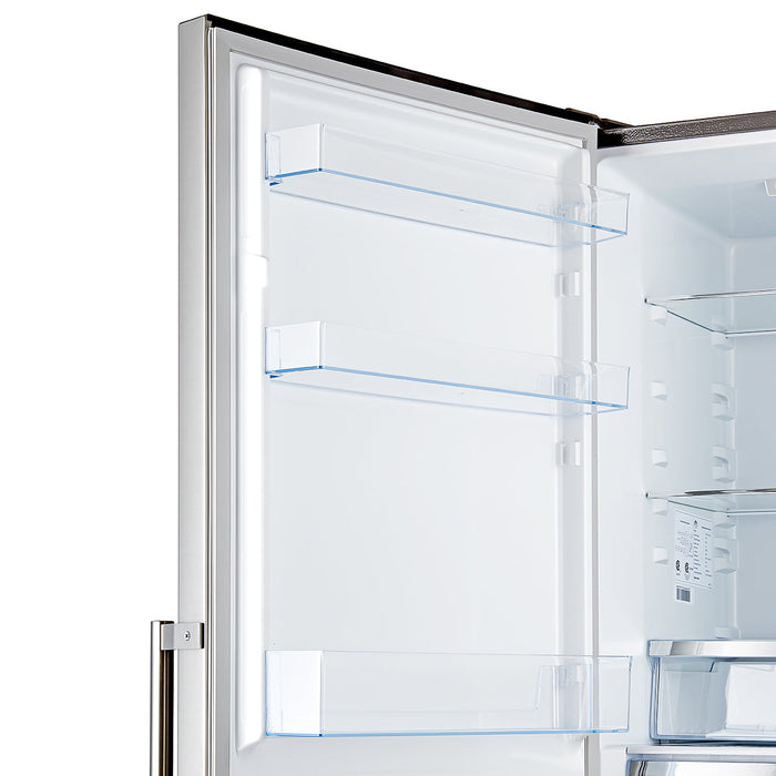 FORNO Guardia 23.4" 10.8 cu. ft. Left Swing Refrigerator with Bottom Freezer in Stainless Steel, FFFFD1778-24LS