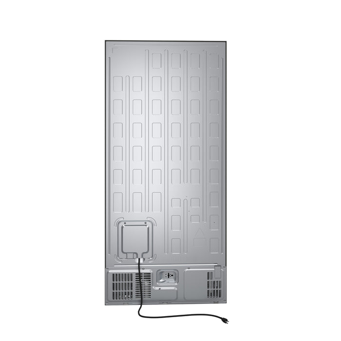 FORNO Espresso Milano 31" 17.2 cu. ft. Right Swing Refrigerator and Bottom Freezer in Black with Antique Brass Handles, FFFFD1785-31BLK