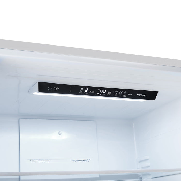 FORNO Espresso Milano 31" 17.2 cu. ft. Left Swing Refrigerator and Bottom Freezer with Ice Maker in Stainless Steel and Silver Handles, FFFFD1786-31S