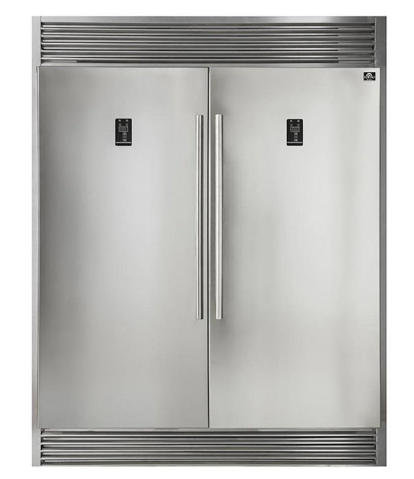 FORNO Appliance Package - 48 Inch Gas Range, 60 Inch Refrigerator, Microwave Drawer, Dishwasher, AP-FFSGS6244-48-7