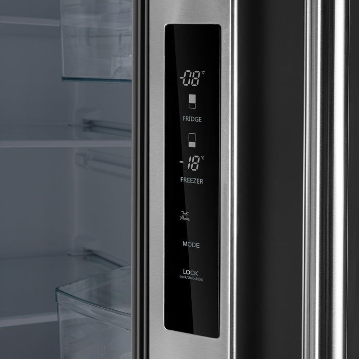 FORNO Gallipoli 34" 17.5 cu. ft. French Door Built-In Refrigerator in Stainless Steel with Ice Maker and Grill Trim Kit, FFFFD1974-35SG