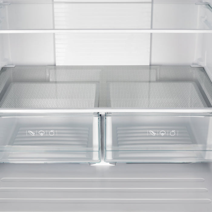 FORNO Gallipoli 34" 17.5 cu. ft. French Door Built-In Refrigerator in Stainless Steel with Ice Maker and Grill Trim Kit, FFFFD1974-35SG