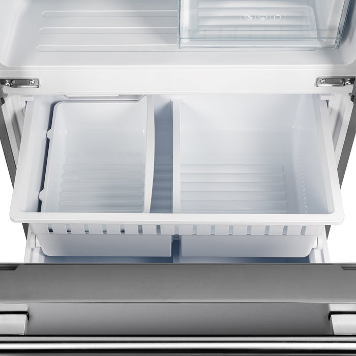 FORNO Gallipoli 34" 17.5 cu. ft. French Door Built-In Refrigerator in Stainless Steel with Ice Maker and Grill Trim Kit, FFFFD1974-35SG