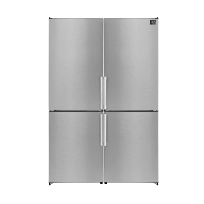 FORNO Appliance Package - 48" Dual Fuel Range, Dishwasher, 48" Refrigerator, Microwave Drawer, AP-FFSGS6156-48-12