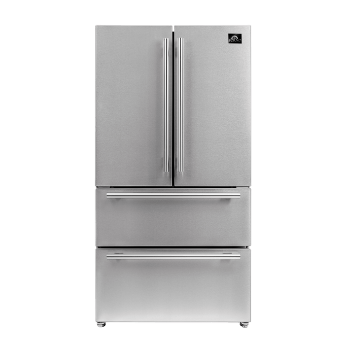 FORNO Appliance Package - 48" Gas Range, 36" Refrigerator, Microwave Drawer, Dishwasher, AP-FFSGS6244-48-25