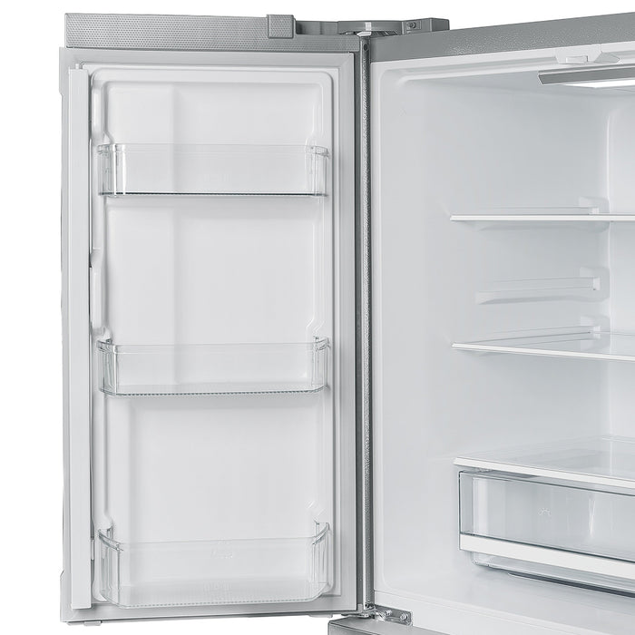 FORNO Moena 36" 19.2 cu. ft. French Door Built-In Refrigerator in Stainless Steel with Ice Maker, FFRBI1820-36SB