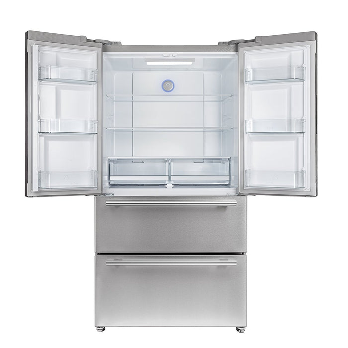 FORNO Appliance Package - 48" Gas Range, Range Hood, 36" Refrigerator, Dishwasher, Microwave Drawer, AP-FFSGS6239-48-4