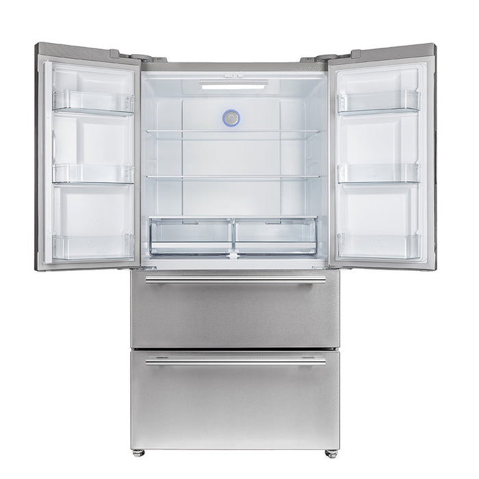 FORNO Appliance Package - 30" Gas Range with Airfryer, Range Hood, 36" Refrigerator, AP-FFSGS6276-30-10