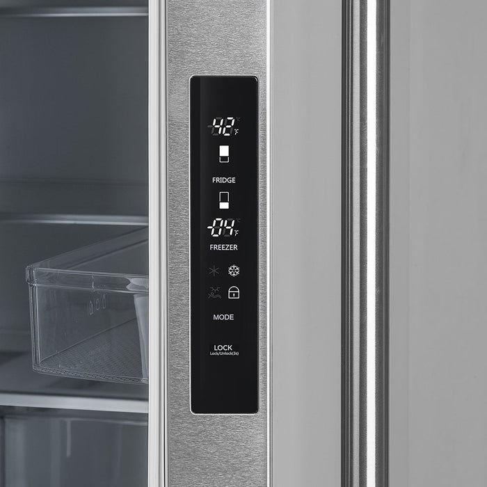FORNO Moena 40" 19.2 cu. ft. French Door Built-In Refrigerator in Stainless Steel with Ice Maker and Grill Trim Kit, FFRBI1820-40SG