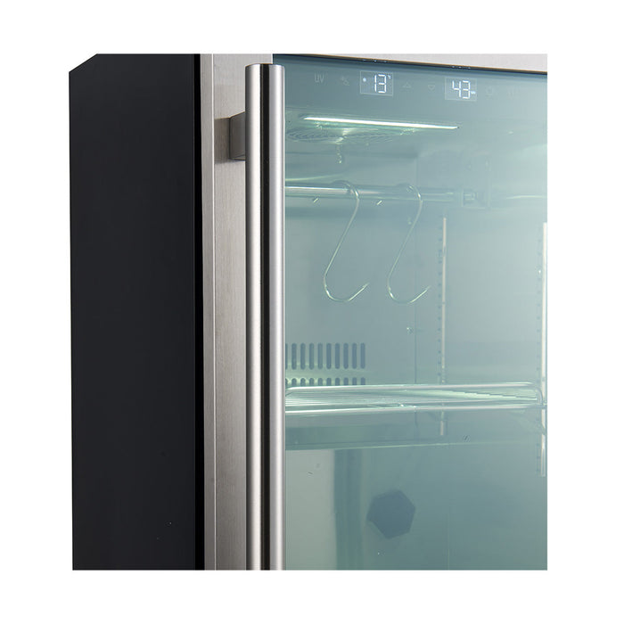 FORNO Asciutto 17" 1.84 cu.ft. Dry Aging Cabinet with LED Lighting and Adjustable Shelves in Stainless Steel, FFSDA6864-17