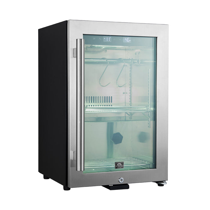 FORNO Asciutto 17" 1.84 cu.ft. Dry Aging Cabinet with LED Lighting and Adjustable Shelves in Stainless Steel, FFSDA6864-17