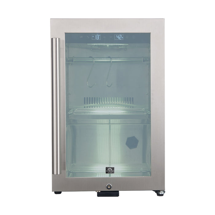 FORNO Asciutto 17" 1.84 cu.ft. Dry Aging Cabinet with LED Lighting and Adjustable Shelves in Stainless Steel, FFSDA6864-17