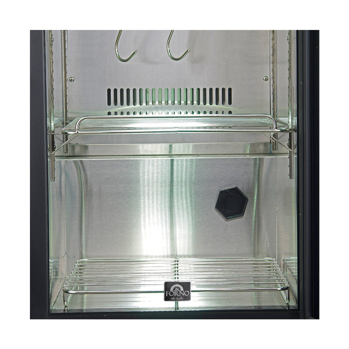 FORNO Asciutto 17" 1.84 cu.ft. Dry Aging Cabinet with LED Lighting and Adjustable Shelves in Stainless Steel, FFSDA6864-17
