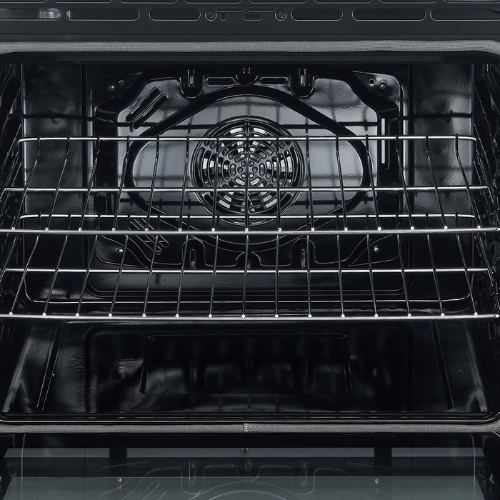 FORNO Espresso Leonardo 30" 5 cu. ft. Electric Range in White with Silver Handles, FFSEL6012-30WHT