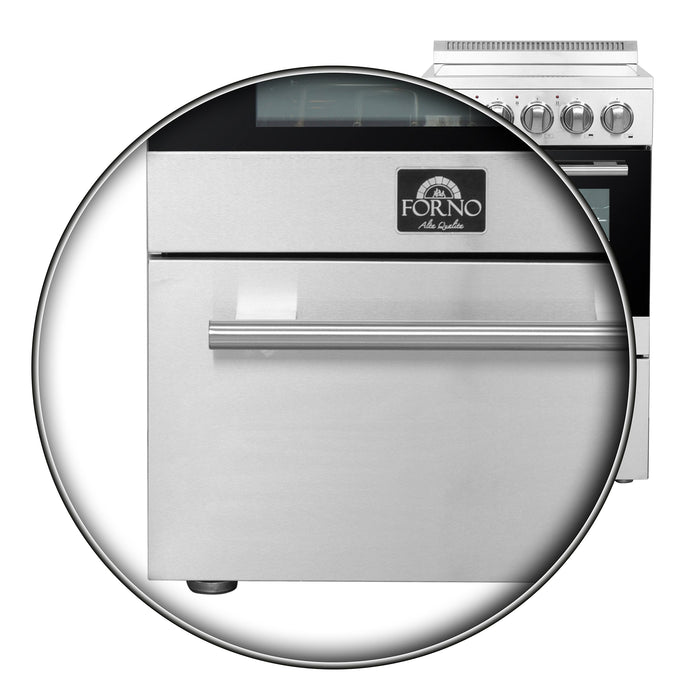 FORNO Pallerno 20" 2.05 cu.ft. Freestanding Electric Range with 4 Elements in Stainless Steel, FFSEL6052-20