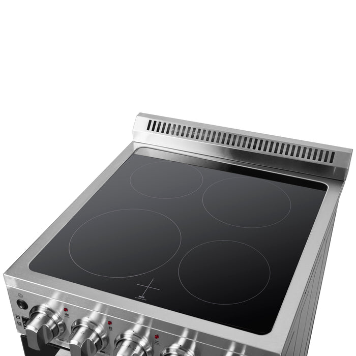 FORNO Pallerno 20" 2.05 cu.ft. Freestanding Electric Range with 4 Elements in Stainless Steel, FFSEL6052-20