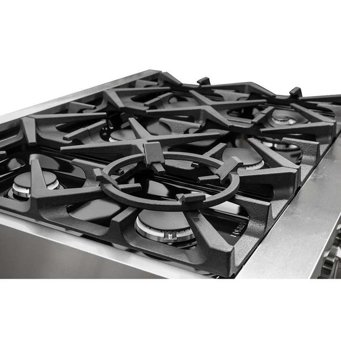 FORNO Massimo 36″ 5.36 cu. ft. Freestanding Dual Fuel Range with 6 Burners, FFSGS6125-36