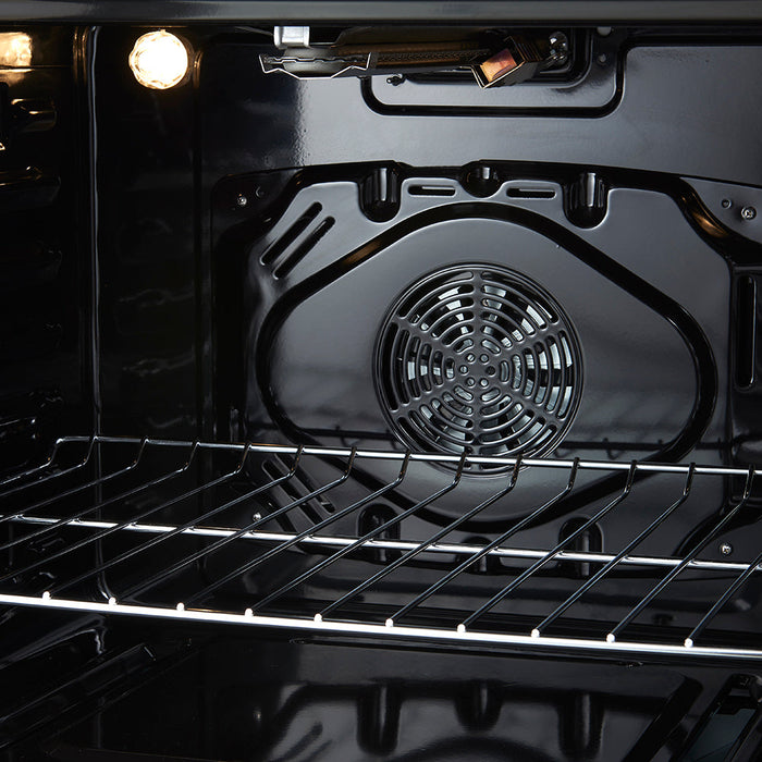 FORNO Espresso Leonardo 30" 5 cu. ft. Gas Range in Black with Antique Brass Handles, FFSGS1116-30BLK