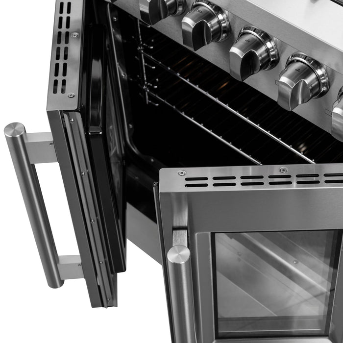 FORNO Galiano 30" 4.32 cu. ft. Dual Fuel Range with French Door in Stainless Steel, FFSGS6356-30