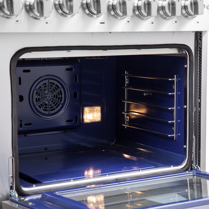 FORNO Capriasca 48" 6.58 cu. ft. Dual Fuel Range with French Door and 8 Sealed Burners, FFSGS6387-48
