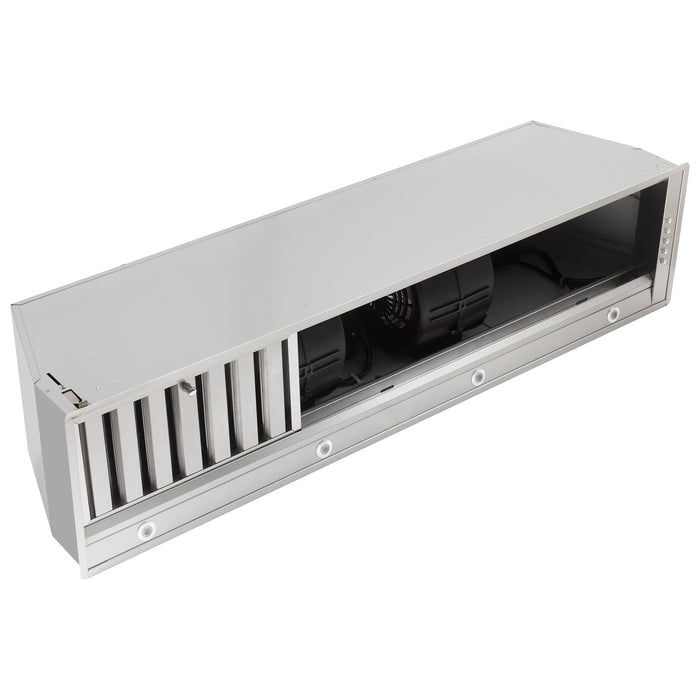 FORNO Frassanito 48" 900 CFM Recessed Range Hood with Baffle Filters, FRHRE5346-48