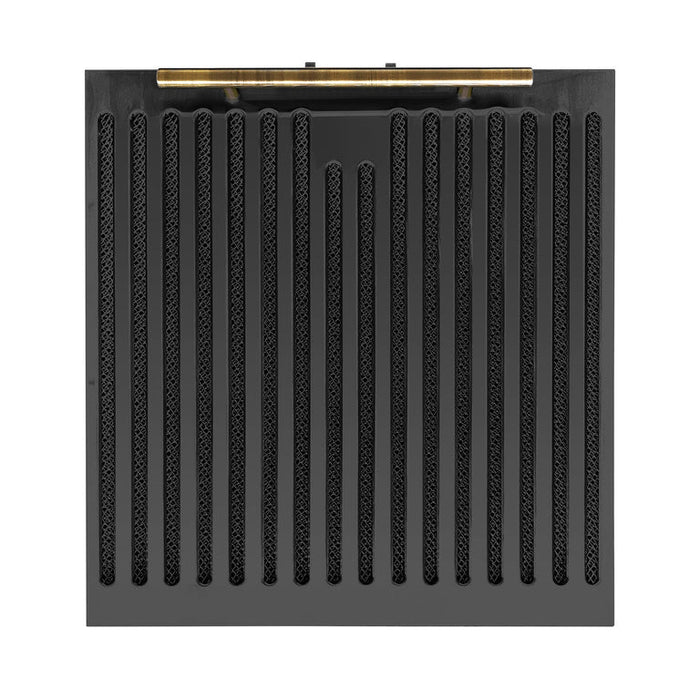 FORNO Espresso Package - 30" Electric Range, Range Hood, Refrigerator and Dishwasher in Black with Antique Brass Handles, FBDL-006-02US