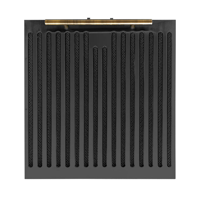 FORNO Espresso Package - 30" Electric Range and Range Hood in Black with Antique Brass Handles, FBDL-002-02US