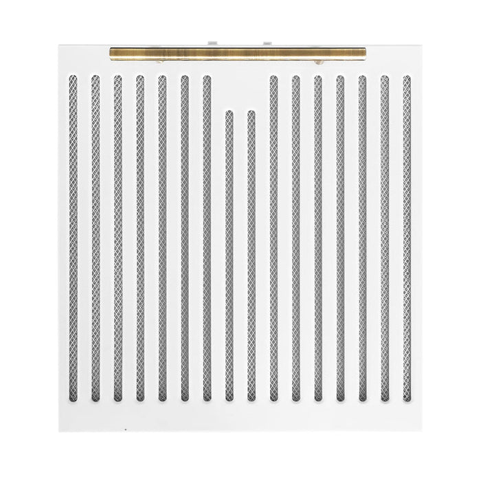 FORNO Espresso Package - 30" Electric Range, Range Hood and Refrigerator in White with Antique Brass Handles, FBDL-001-03US