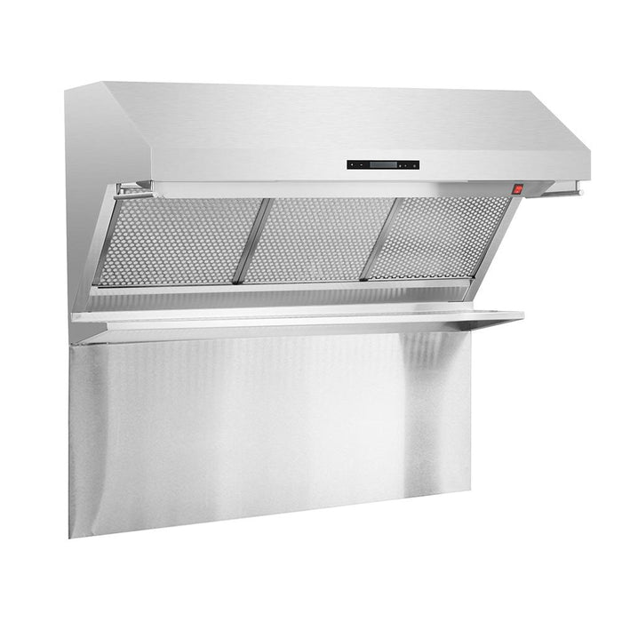 FORNO Appliance Package - 48 Inch Pro Gas Range, Wall Mount Range Hood, Refrigerator, FBDL-019-05US