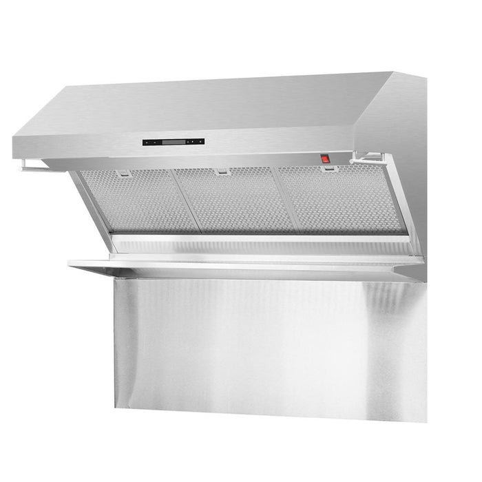 FORNO Appliance Package- 48 Inch Gas Burner/Electric Oven Pro Range, Wall Mount Range Hood, AP-FFSGS6187-48