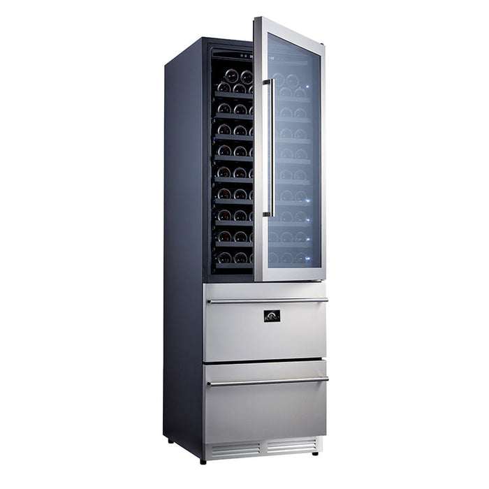 FORNO Appliance Package - 48" Dual Fuel Range, 48" Range Hood, Dishwasher, 48" Refrigerator, Microwave Drawer, Wine Cooler, AP-FFSGS6156-48-14