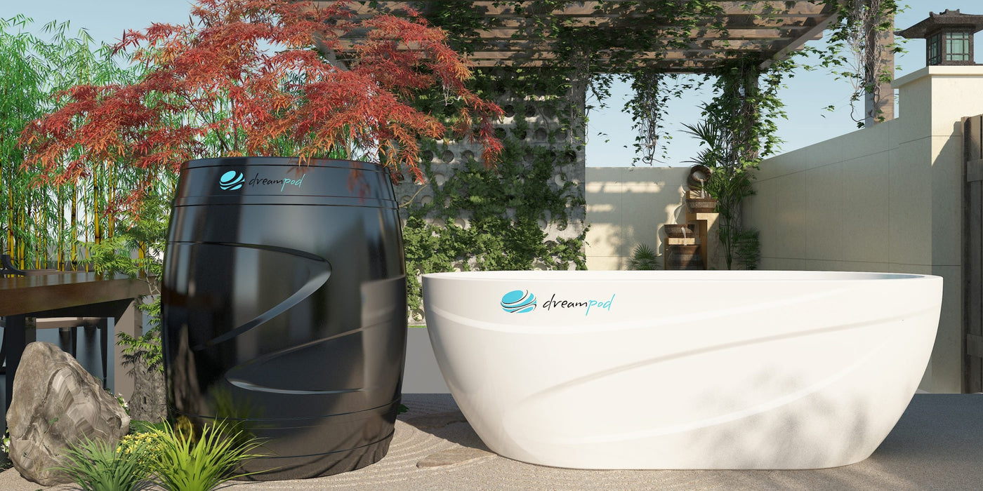 Dreampod- Fiberglass Cold Plunge Barrel with Chiller- DPIB103BPE
