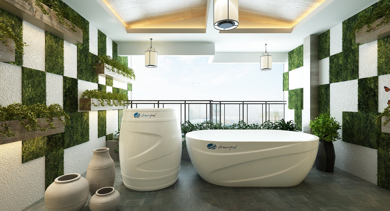Dreampod- Fiberglass Cold Plunge Barrel with Chiller- DPIB103BPE