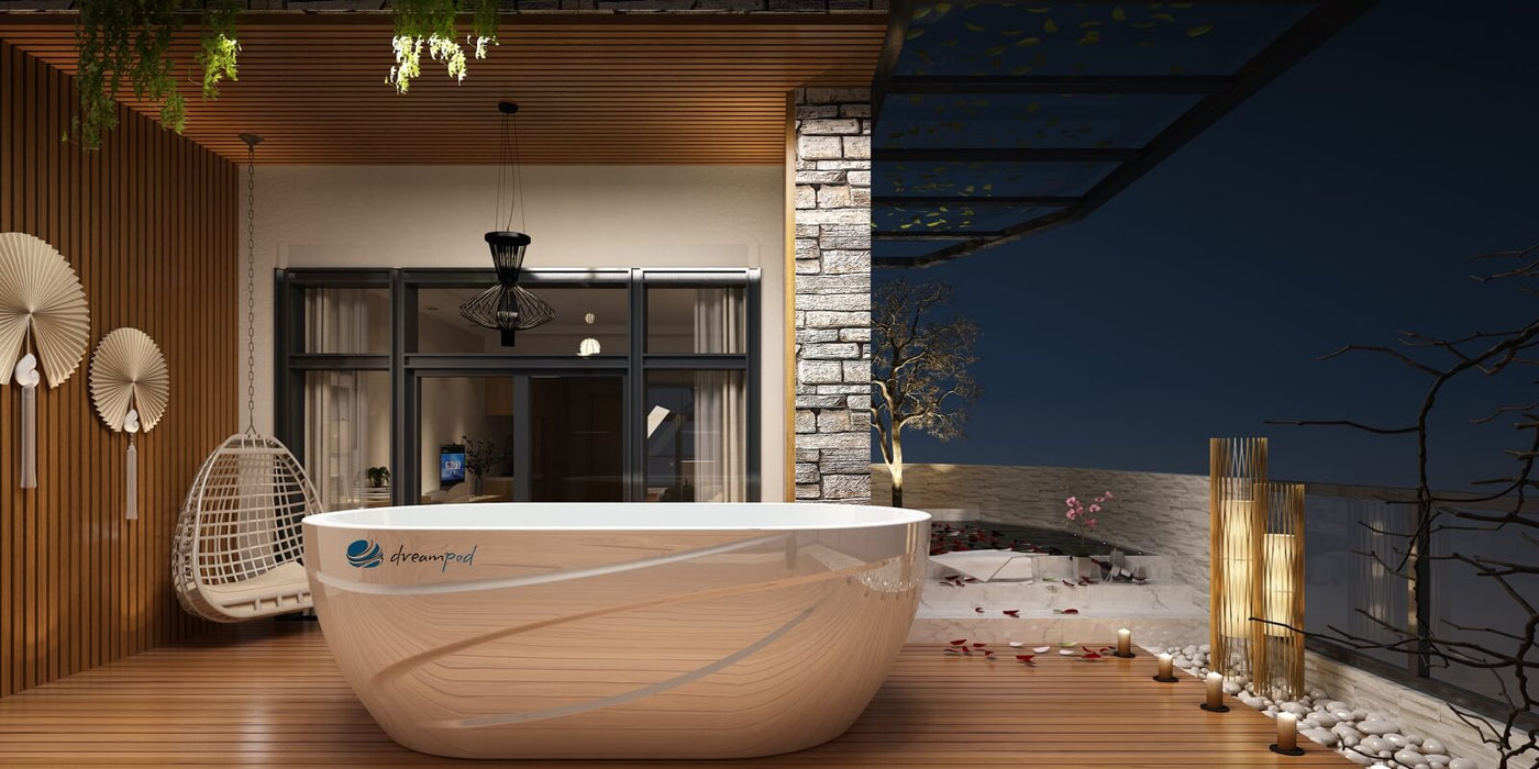 Dreampod- Fiber Glass Ice Bath with Chiller- DPIB101WPE