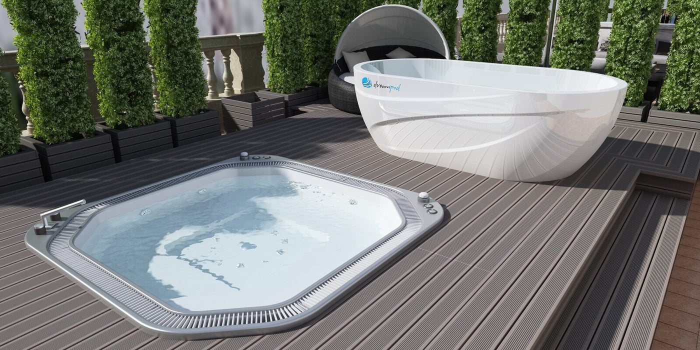 Dreampod- Fiber Glass Ice Bath with Chiller- DPIB101WPE