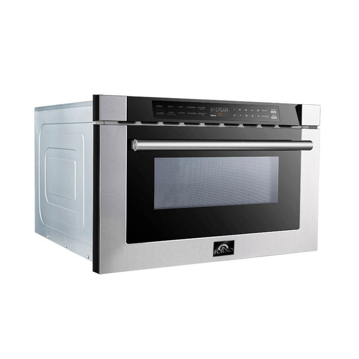 FORNO Package - 36" Dual Fuel Range, Range Hood, Refrigerator, Microwave, Dishwasher, Wine Cooler, AP-FFSGS6187-36-9