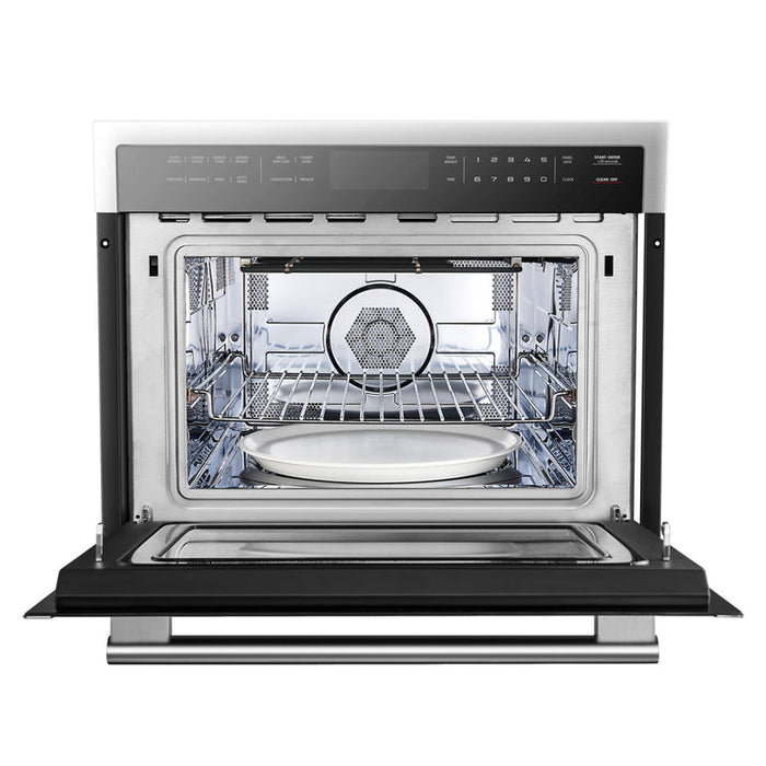 FORNO Package - 36" Electric French Door Range, Wall Mount Range Hood, Refrigerator, Dishwasher, Microwave and Wine Cooler, AP-FFSEL6917-36-6PK-1