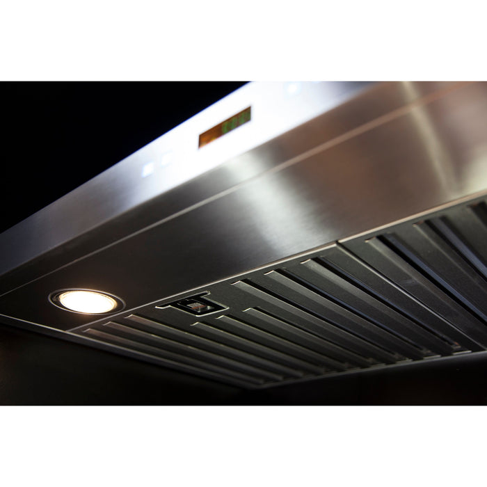 FORNO Appliance Package - 36 Inch Gas Burner/Electric Oven Pro Range, Wall Mount Range Hood, AP-FFSGS6187-36-W