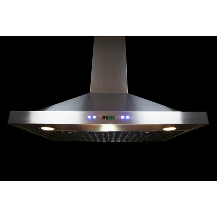 FORNO Appliance Package - 36 Inch Gas Burner/Electric Oven Pro Range, Wall Mount Range Hood, Microwave Drawer, AP-FFSGS6187-36-W-3