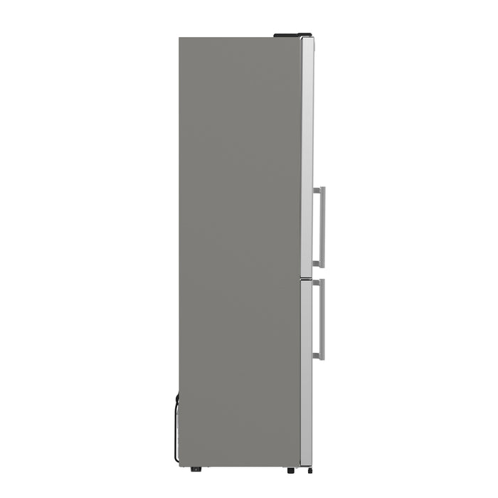 FORNO Guardia 23.4" 10.8 cu. ft. Left Swing Refrigerator with Bottom Freezer in Stainless Steel, FFFFD1778-24LS