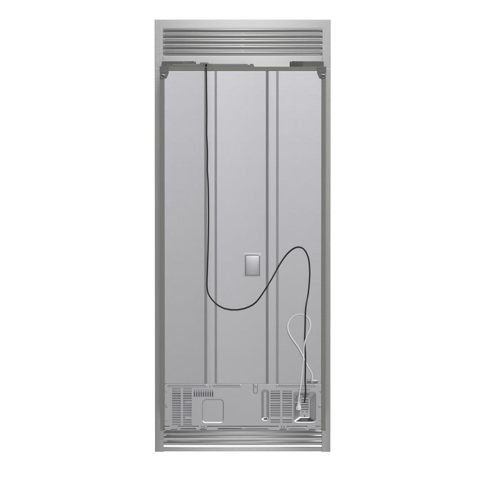 FORNO Gallipoli 34" 17.5 cu. ft. French Door Built-In Refrigerator in Stainless Steel with Ice Maker and Grill Trim Kit, FFFFD1974-35SG