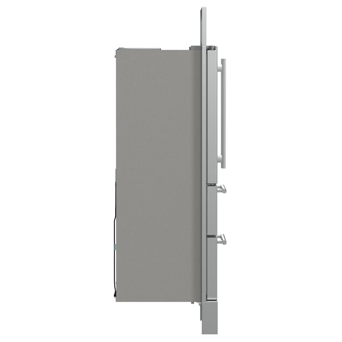 FORNO Moena 40" 19.2 cu. ft. French Door Built-In Refrigerator in Stainless Steel with Ice Maker and Modern Trim Kit, FFRBI1820-40MG