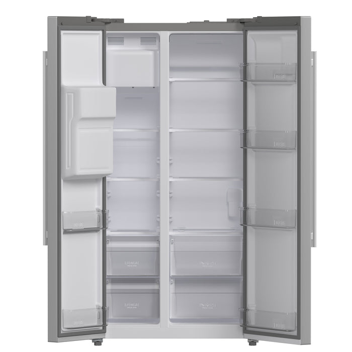 FORNO Salerno 36" 20 cu. ft. Side-by-Side Built-In Refrigerator with Water and Ice Dispenser, FFRBI1844-36SB