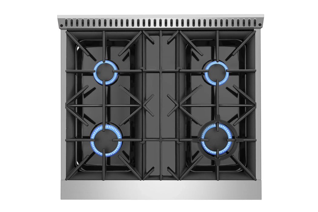 Empava 30-Inch Pro-Style Slide-In Single Oven Gas Range in Stainless Steel (30GR07)