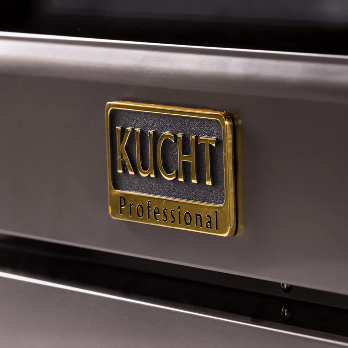 Kucht Horus 48-Inch Dual Fuel Range with 6.7 cu. ft. Electric Oven and 8 Gas Burners in Dark Titanium Stainless Steel with Digital Thermostat (KXD48)