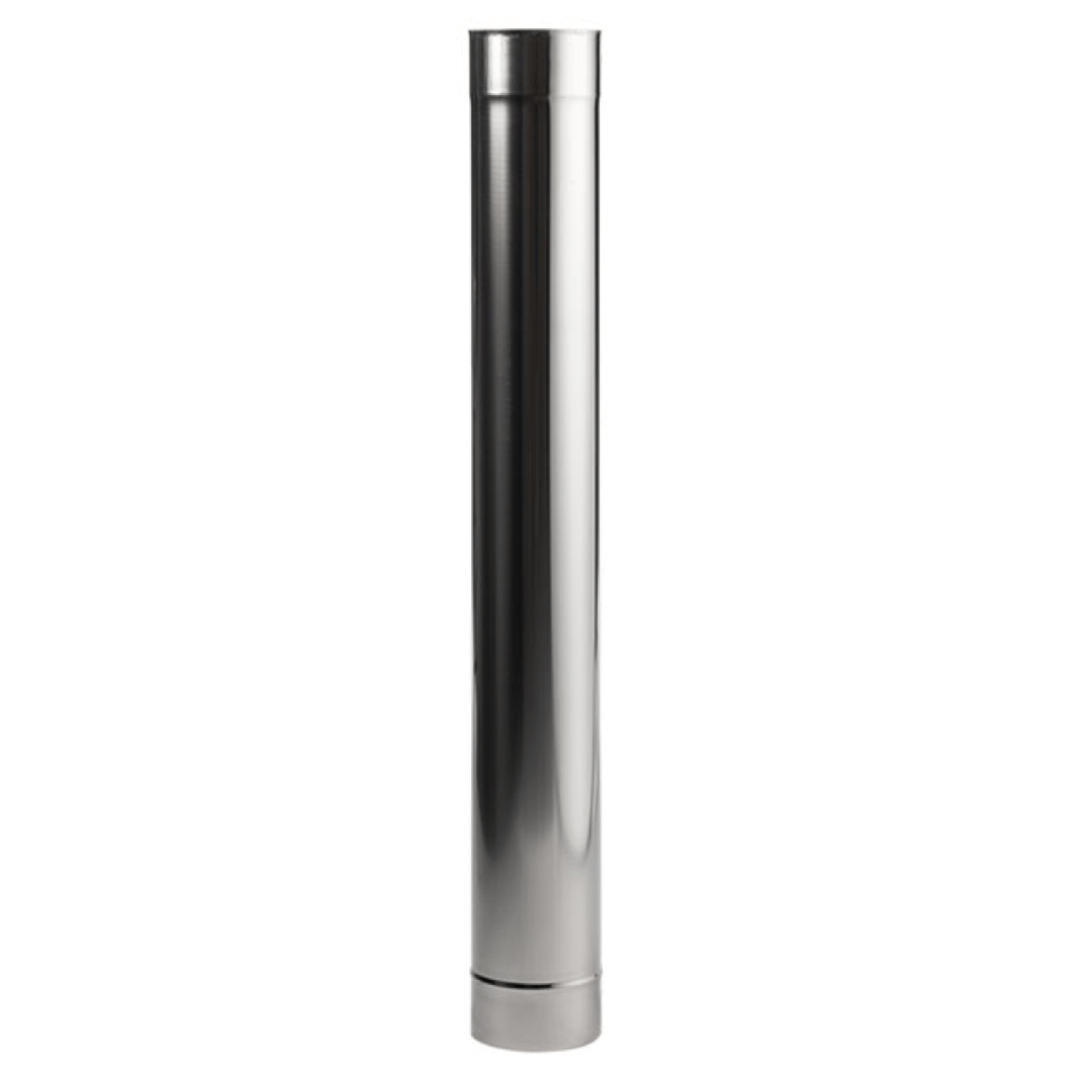 HUUM 3.3ft Single-wall Sauna Stove Chimney Extension Stainless Steel ...