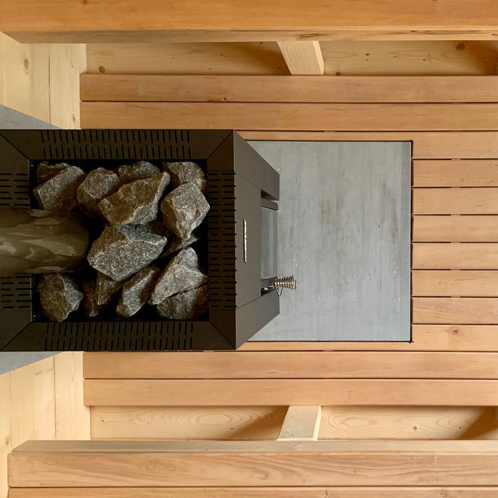 Harvia Linear 22 Greenflame ES Wood-Burning Sauna Stove w/ Water Tank