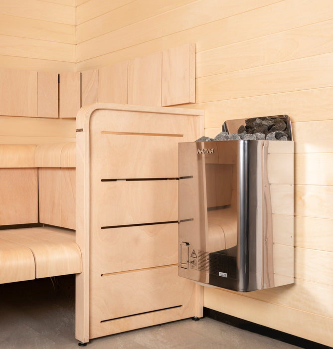 Harvia The Wall Series, 6kW, Stainless Steel Sauna Heater, 240V 1PH HSWS6U1B