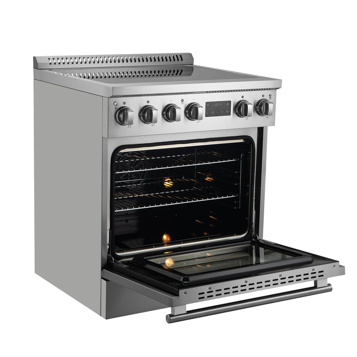 FORNO Torino 30" 4.32 cu. ft. Induction Range with True Convection, Air Fry and Sous Vide in Stainless Steel 240V, FFSIN0936-30